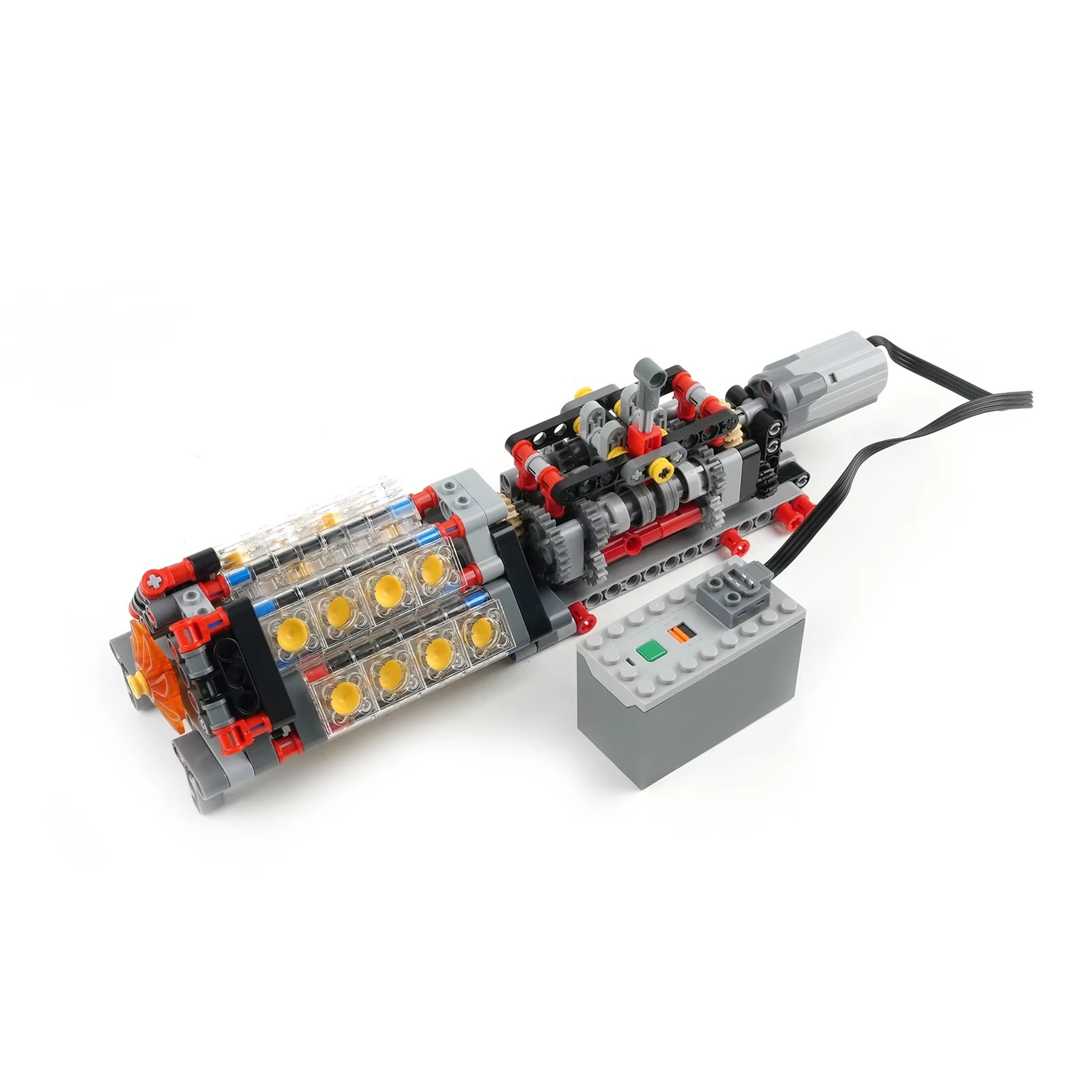 Model Kit Engine - Wysokiej Jakości Przezroczysty Silnik V16 Małe