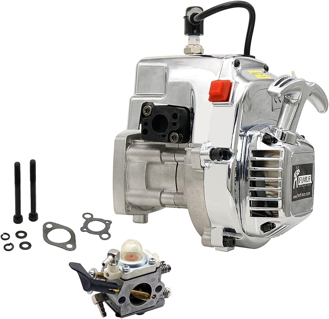 Model Kit Engine - Chromowany wentylator silnika RC z 4
