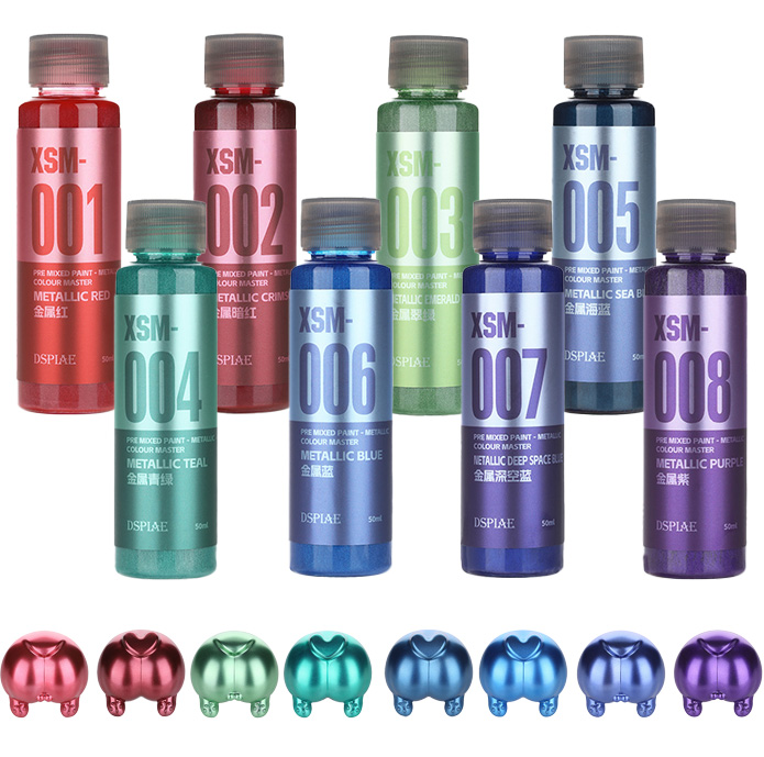 Model Kit Paint Set - DSPIAE XSM Metaliczne farby wodne 50ML